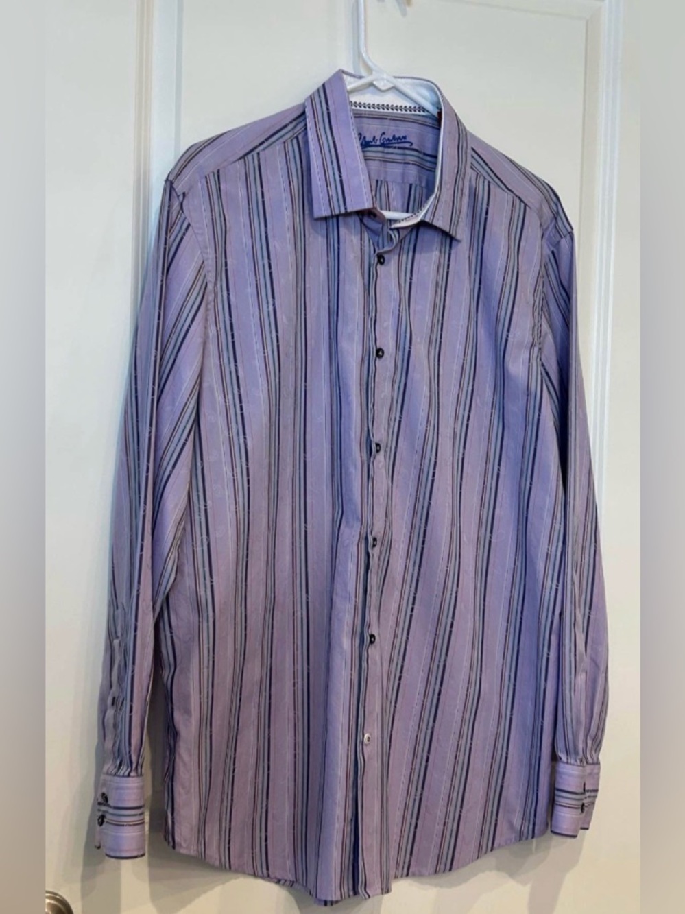 Robert Graham Lavender Shirt with French Cuffs~ L/XL